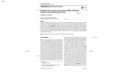 Designing a fuzzy cognitive map to evaluate drilling and blasting problems of the tunneling projects in Iran